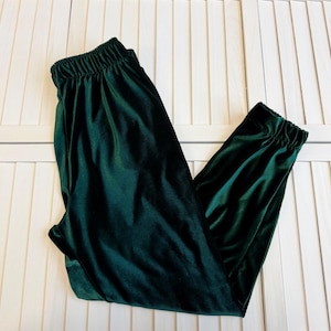 Green Velvet Pants - Etsy