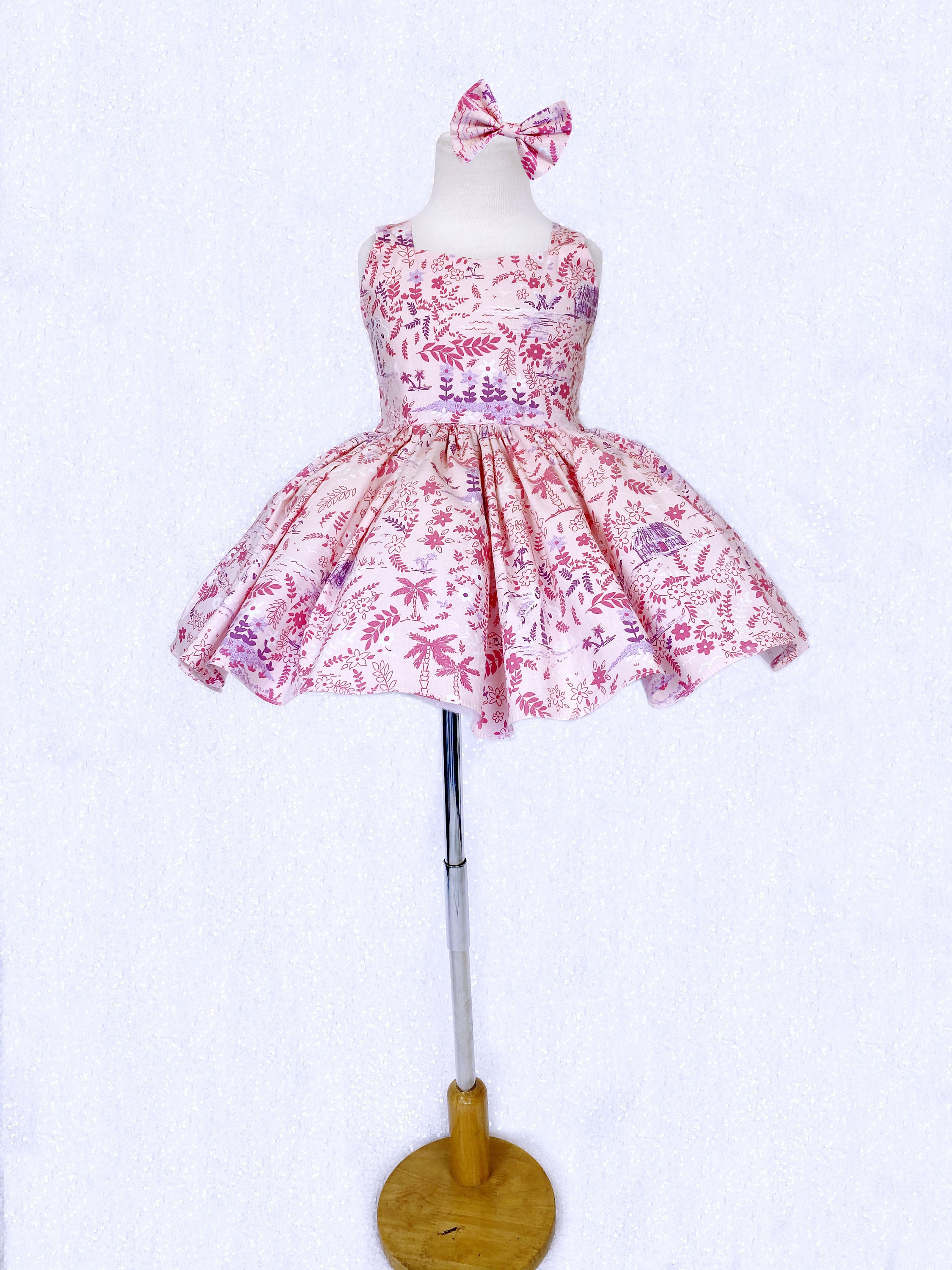 Robe Fille Taille 14 - Imprimé Floral Hawaiin Luau - Robe D'Été Printemps