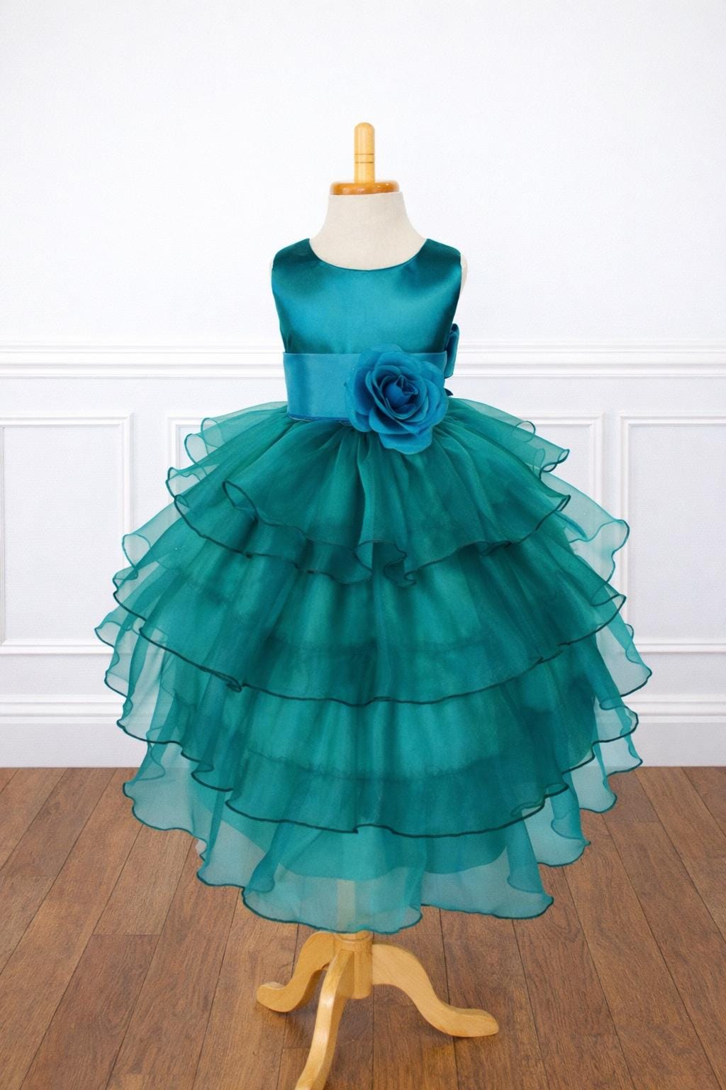 fall color dresses for juniors Little Girls Cute Fall Floral Tiered Ruffle Dress