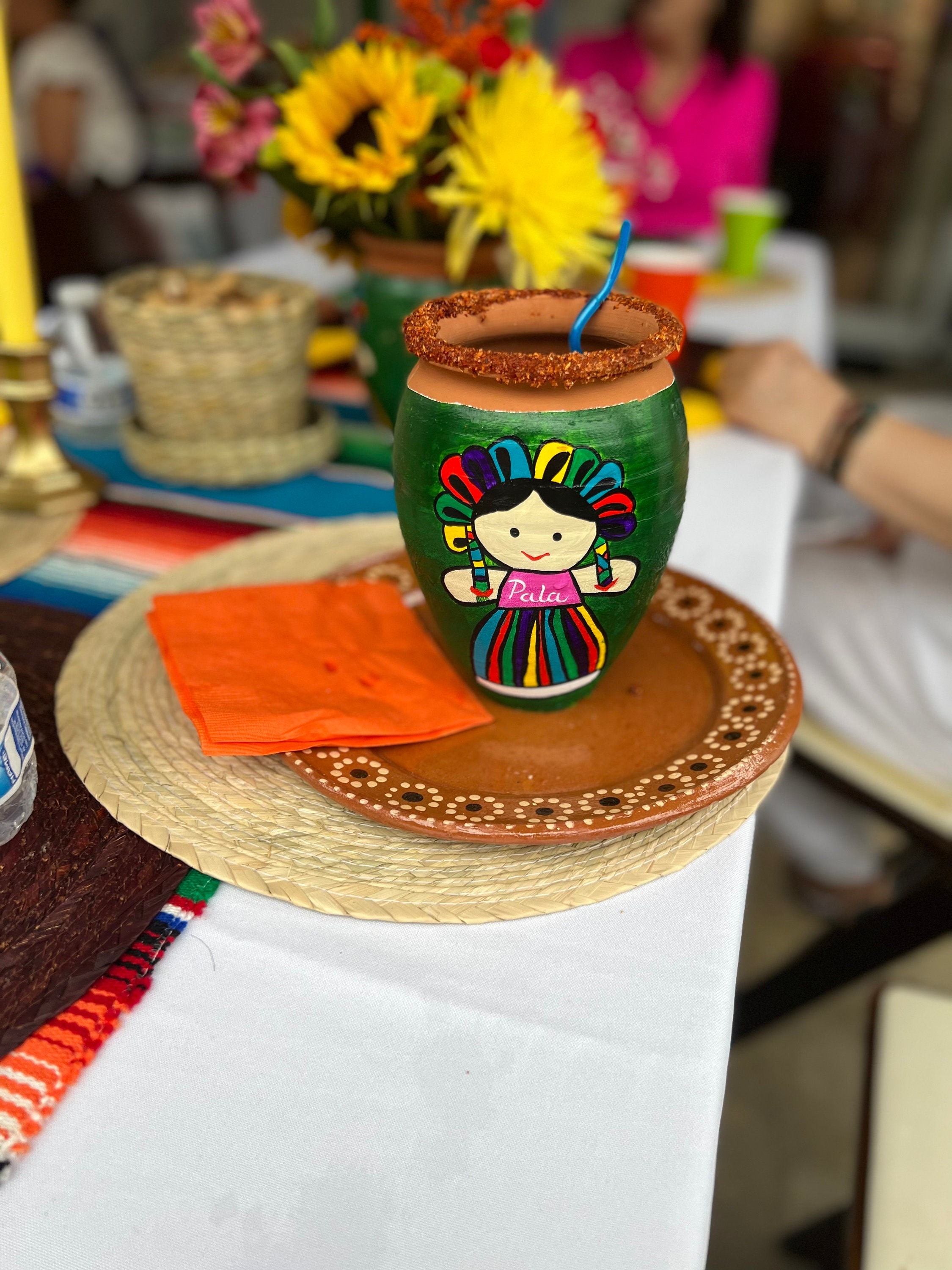 Cántaro Tiahuanaco De Cerámica Con Representación De Pachamama