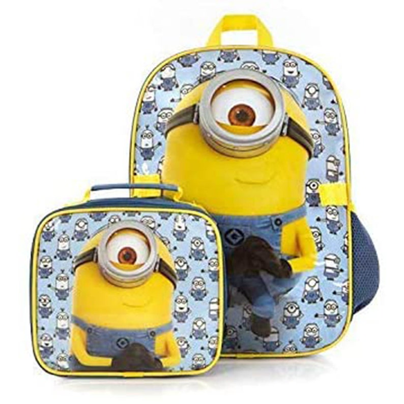 Minions Econo Backpack with Lunch Bag Kit for Kid#39;s- 15 inch Minions Econo Backpack with Lunch Bag Kit for Kid#39;s- 15 inch
