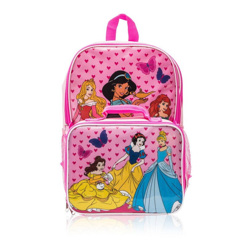 Disney Princess Backpack with Detachable Lunch Box 2 Piece Set | Etsy
