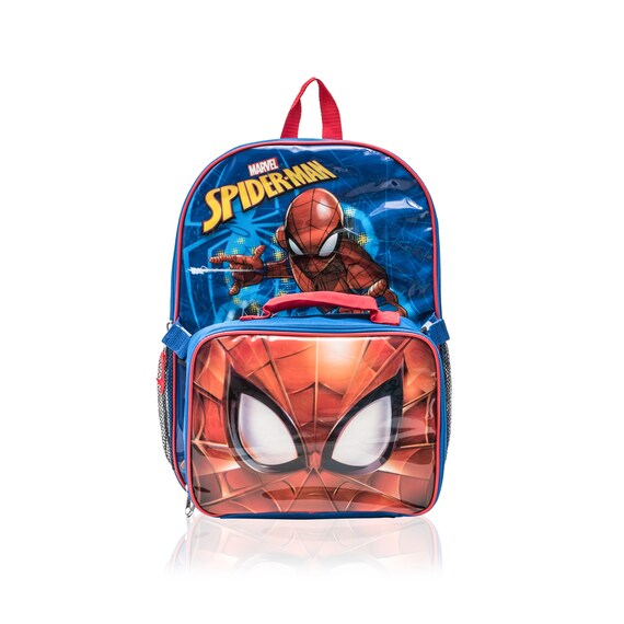 spiderman backpack and lunchbox