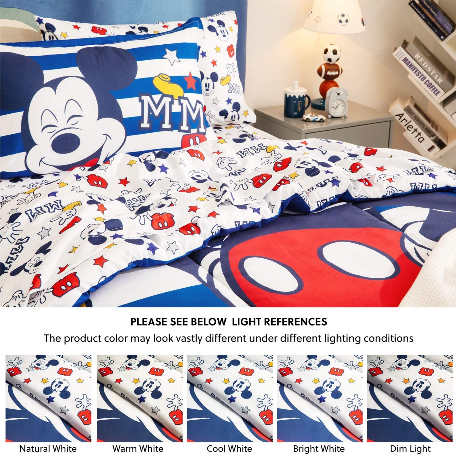 Disney Mickey Mouse Bed in A Bag Twin Comforter Set 5 Pcs Set Etsy