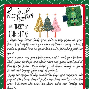 Carta especial del día de Navidad de Papá Noel