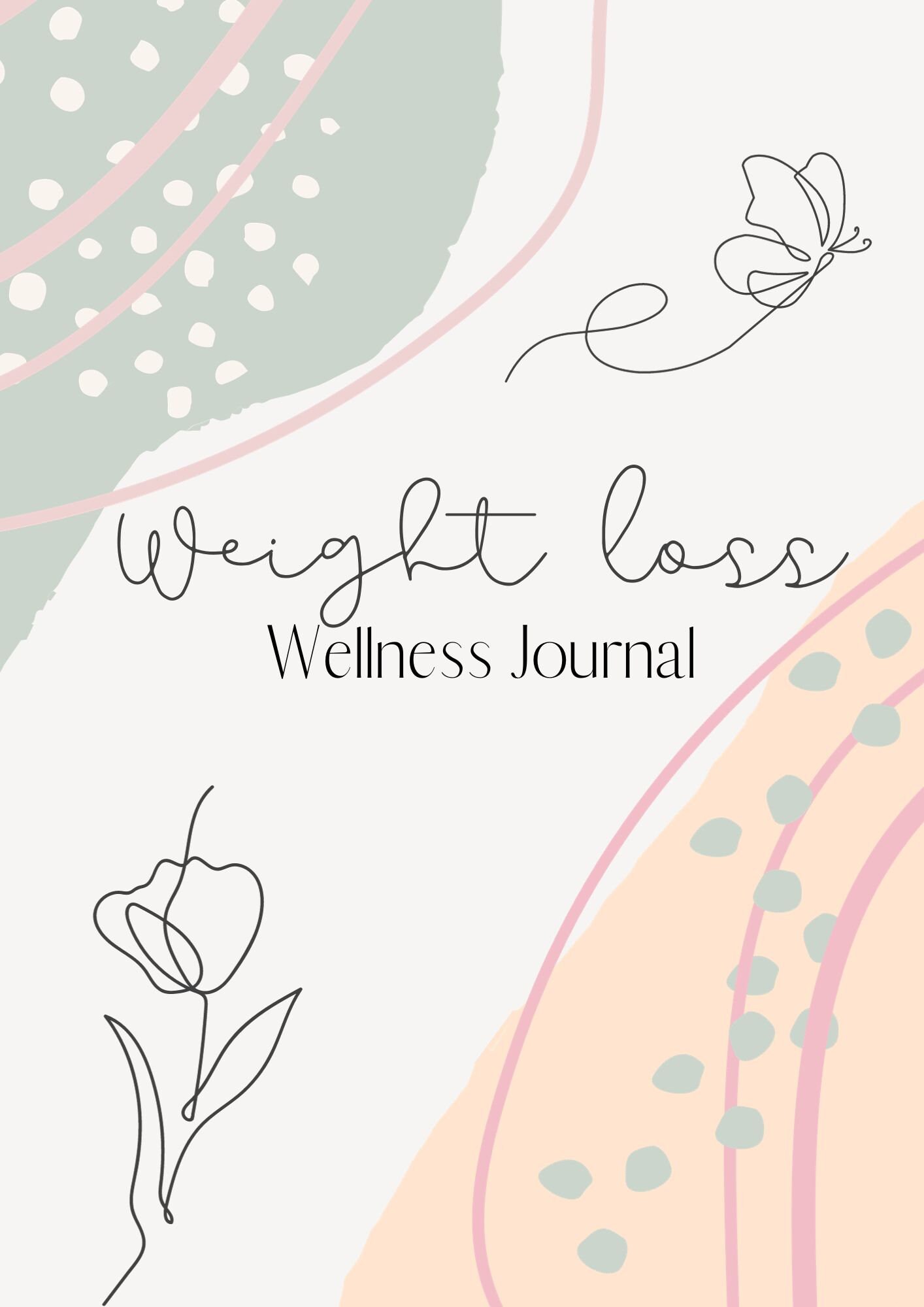 Wellness and Weight Loss Journal, Weight Loss Tracker, Fitness Tracker, Body Measurements, Meal ...