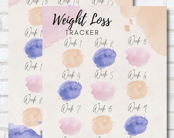 Wekelijkse gewichtsverlies tracker, wekelijkse gewichtsverlies tracker Instagram post, gewichtsverlies planner, digitale download, gewichtsverlies hoogtepunt cover