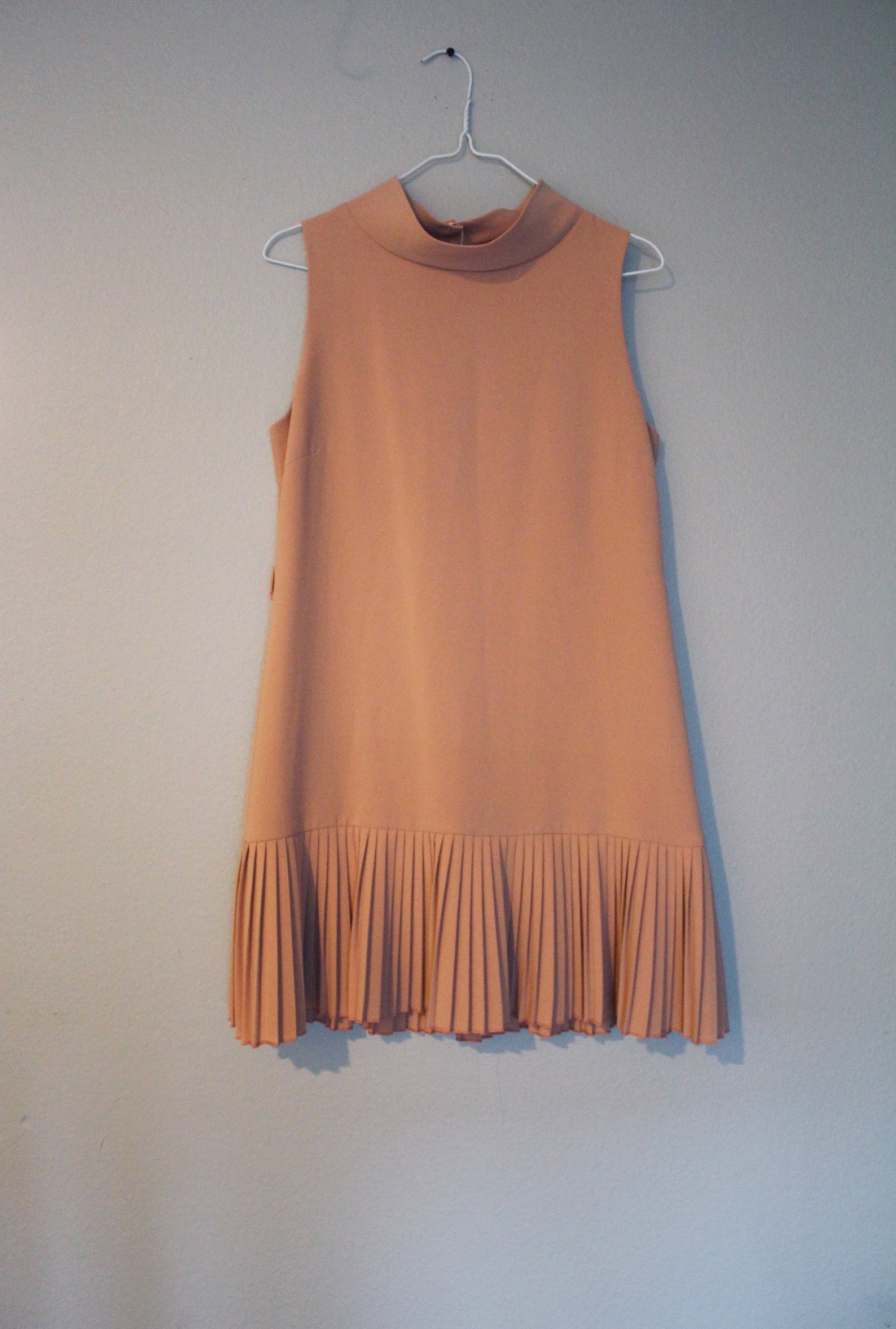 Orange Pink Midi Dress With Pleat Made in Japan Etsy