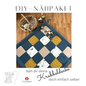 Nähpaket * Patchworkdecke * DIY * Waffelpiqué * Krabbeldecke * Patchwork Stoffe  *Babydecke *