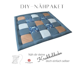 Nähpaket * Patchworkdecke * DIY * Waffelpiqué * Krabbeldecke * Patchwork Stoffe  *Babydecke *