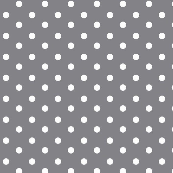 6,65EUR/m2 Baumwollstoff * Grau Punkte - Stoff Meterware Baumwolle