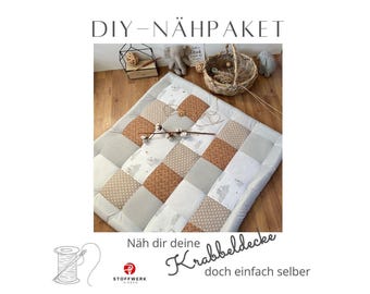 Nähpaket * Patchworkdecke * DIY * Krabbeldecke * Patchwork Stoffe  *Babydecke * Traumland