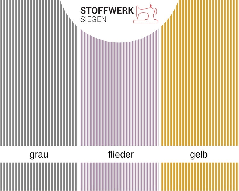 9,98EUR/m Baumwollstoffe Meterware Streifen 2mm viele Farben Bild 5