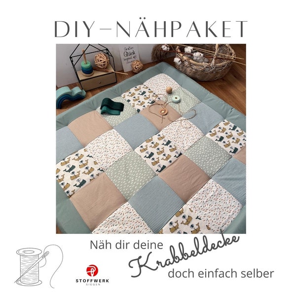 Nähpaket * Patchworkdecke * DIY * Krabbeldecke * Patchwork Stoffe  *Babydecke * Pazifischer Ozean