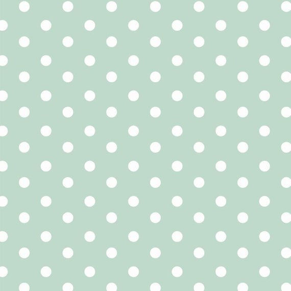 6,65EUR/m2 Baumwollstoff * Mint Punkte - Stoff Meterware Baumwolle