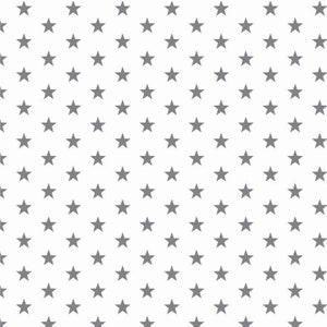 May include: A white background with a repeating pattern of grey stars.