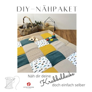 Nähpaket * Patchworkdecke * DIY * Krabbeldecke * Patchwork Stoffe  *Babydecke * Cord Little Traffic