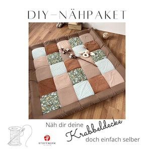 Nähpaket * Patchworkdecke * DIY * Krabbeldecke * Patchwork Stoffe  *Babydecke * Sumatra Salbei Rost
