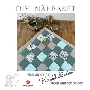 Nähpaket * Patchworkdecke * DIY * Waffelpiqué * Krabbeldecke * Patchwork Stoffe  *Babydecke *
