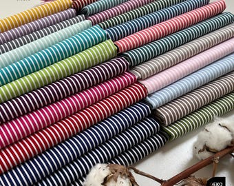 9,98EUR/m cotton fabric stripes 2mm - many colors
