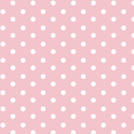 6,65EUR/m2 Baumwollstoff * Rosa Punkte - Stoff Meterware Baumwolle