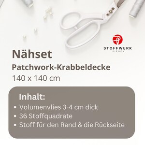 Nähpaket * Patchworkdecke * DIY * Waffelpiqué * Krabbeldecke * Patchwork Stoffe *Babydecke * image 5