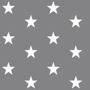 May include: A gray background with a repeating pattern of white stars.