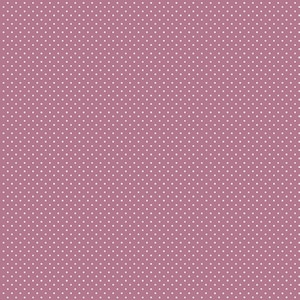 May include: A seamless pattern of small white dots on a solid dusty rose background.