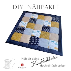 Nähpaket * Patchworkdecke * DIY * Krabbeldecke Wale