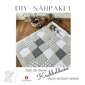 Nähpaket * Patchworkdecke * DIY * Waffelpiqué * Krabbeldecke * Patchwork Stoffe  *Babydecke *