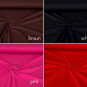 Puede incluir: Cuatro muestras de tela en diferentes colores: marr&oacute;n, negro, rosa y rojo. Las muestras est&aacute;n dispuestas en una cuadr&iacute;cula.