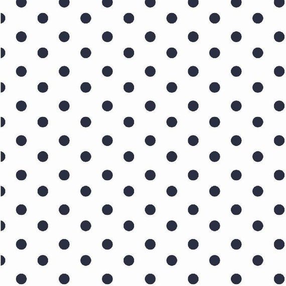 6,65EUR/m2 Baumwollstoff * Weiß Blau Punkte - Stoff Meterware Baumwolle