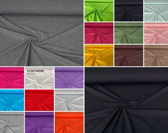 11,98EUR/m Jersey Stoff Baumwolle - viele Farben - Baumwolljersey uni