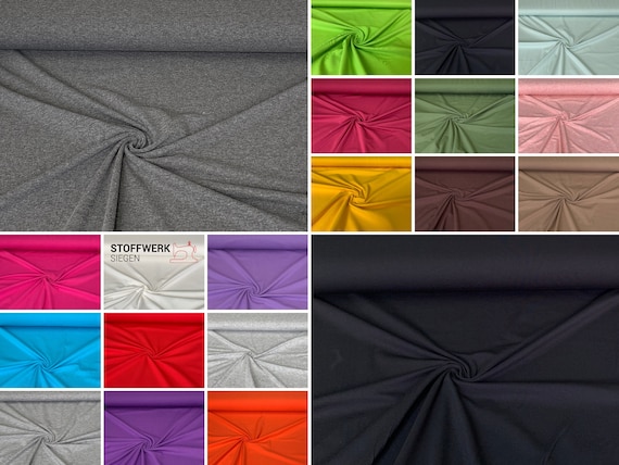 9,98EUR/m Jersey Stoff Baumwolle - viele Farben - Baumwolljersey uni