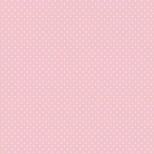 May include: A seamless pattern of small white dots on a light pink background.