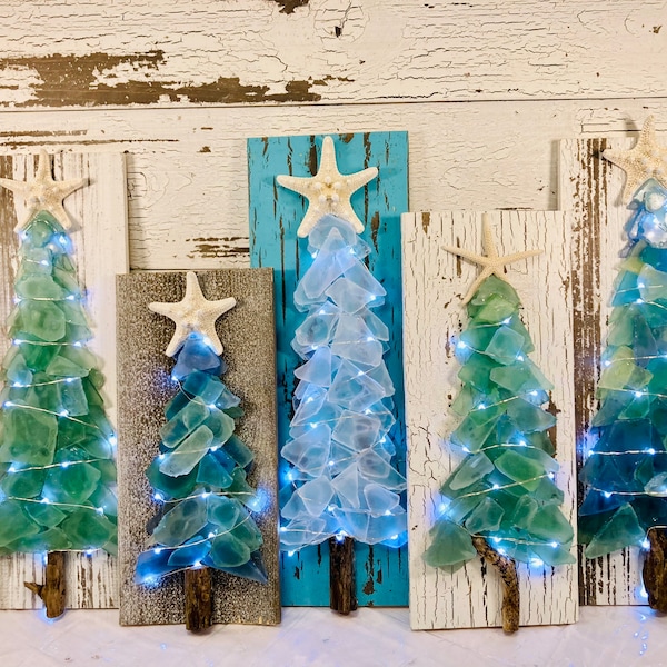 SeaGlass Light Up Christmas Tree