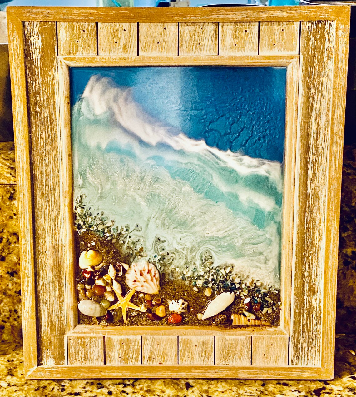 Ocean beach resin frame Etsy
