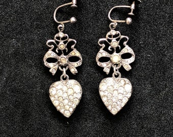 Paste Victorian earrings set in silver