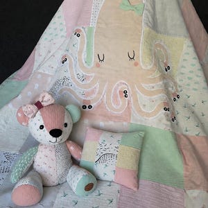 Memory blanket,  memory bear, memory pillow