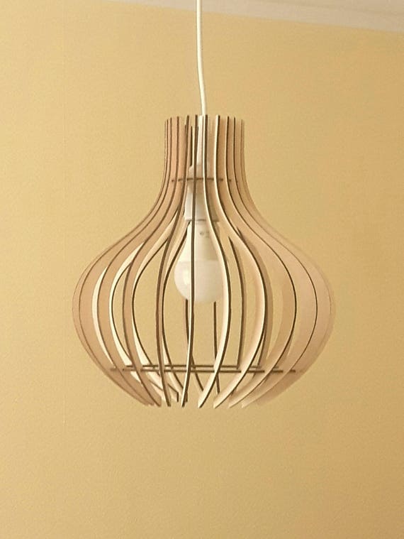 Plywood Lamp Shade Retro Laser Cut Natural Original Design Hanging Wooden Pendant Lamp Ceiling Lamp Kitchen Bedroom Children S Room