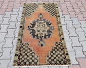 Oushak Rug 2.8x5.2ft Vintage Rug Boho Rug Mute Orange Oushak Rug Turkish Rug Anatolian Rug Handknotted Cappadocia Runner Rug Antique Rug