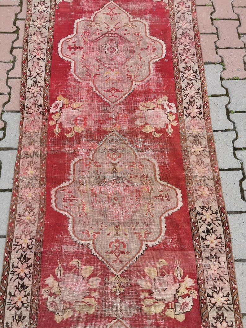 Persian Rug 3.3x10.3ft Pink Afghan Rug Persian Area Rug Etsy