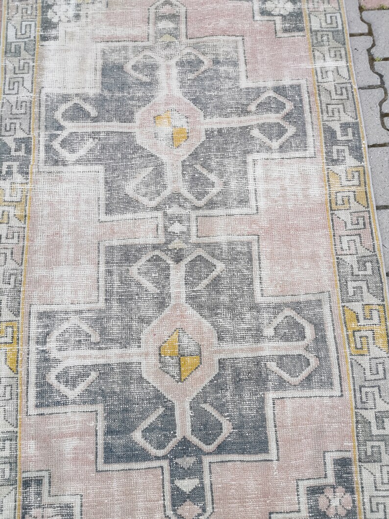 Vintage Turkish Rug Wool Rug Oushak Rug Clean Rug Hand Etsy