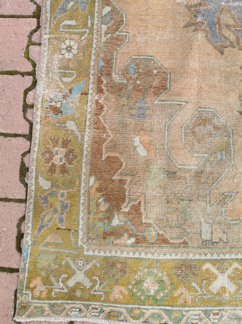 Vintage Turkish Rug Wool Rug Oushak Rug Clean Rug Hand Etsy