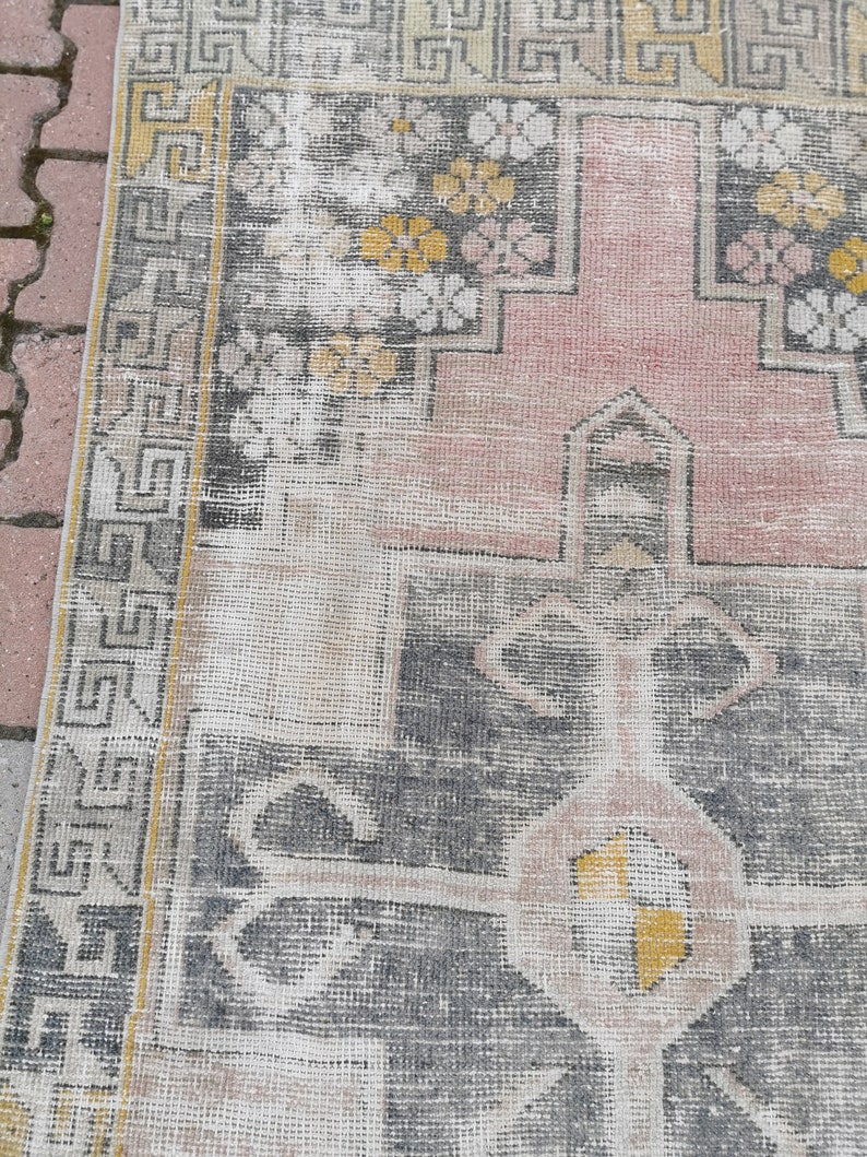 Vintage Turkish Rug Wool Rug Oushak Rug Clean Rug Hand Etsy