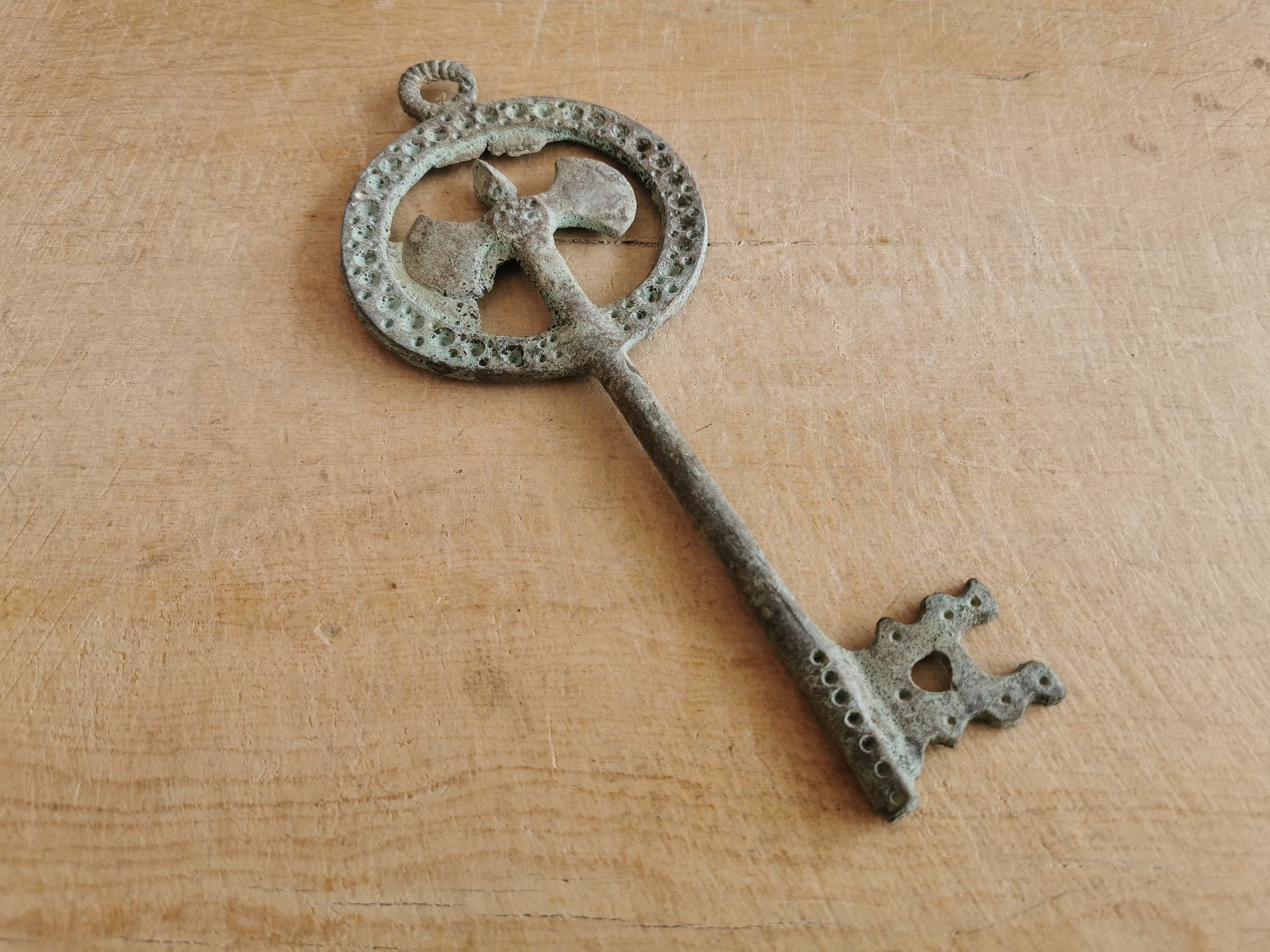 Old Door Key Vintage Key Ottoman Rustic Key Wood Etsy