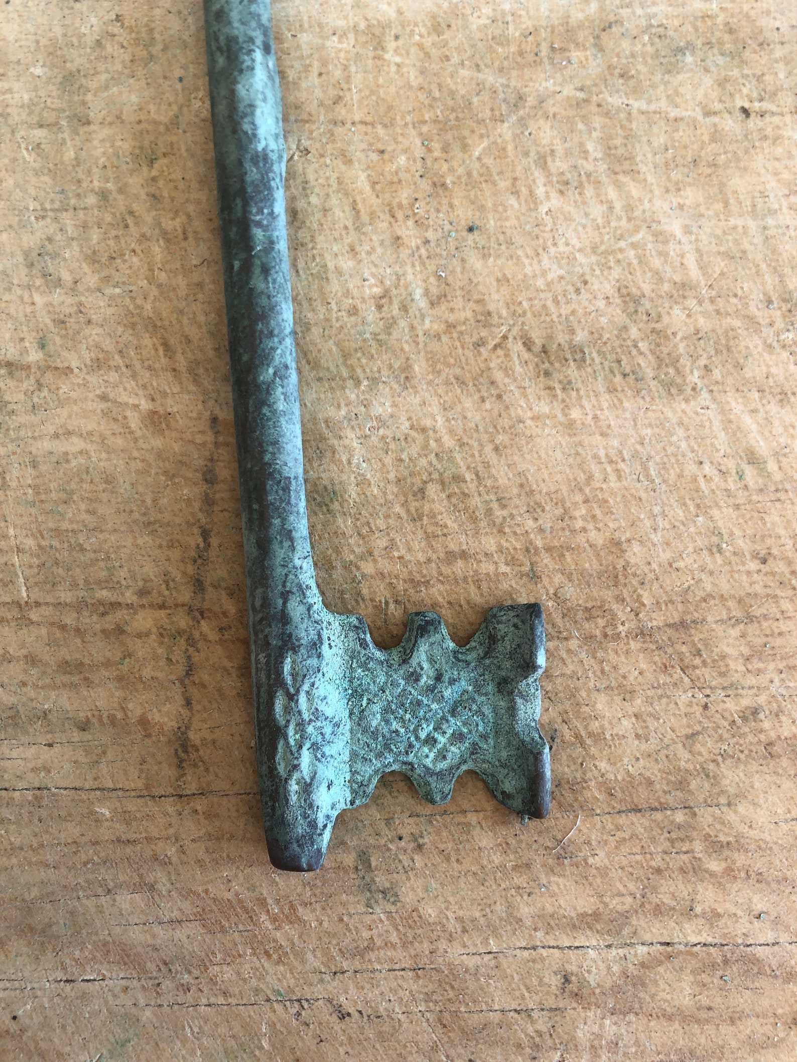 Old Door Key Vintage Key Ottoman Rustic Key Wood Etsy