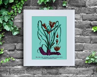 Erba marina ispirata ad Andy Warhol, Download istantaneo, Stampa poster, Pop Art, Decorazione murale digitale, Botanica, Fioritura marina, 8x10, Wild Warhol