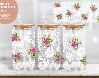 Talavera Roses Wrap PNG: Mexican Floral Cielito Lindo Design (Digital Download)