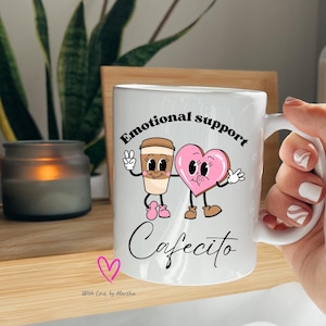 Emotional support cafecito png, coffee and therapy, Latina svg, Iced coffee hispanic, Spanish cute shirt design, emotional support coffee